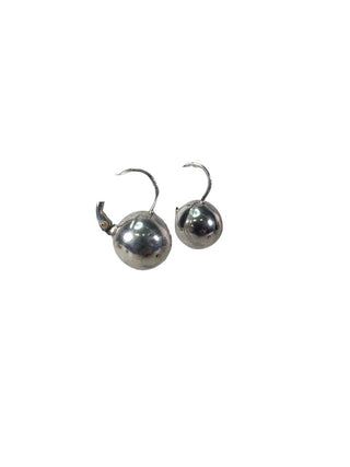 R sterling lever back ball earrings