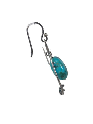R sterling turquoise circle earrings
