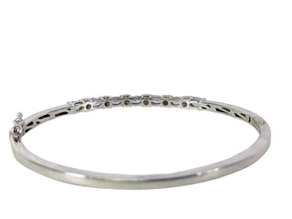 R sterling tanzanite hinge bangle