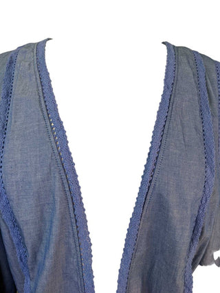 R NWT chambray tie front