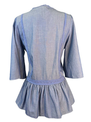 R NWT chambray tie front