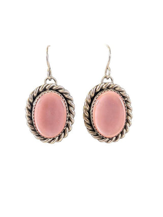 R Sterling oval shell earrings