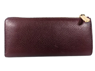 R Pebble leather 1/2 zip wallet