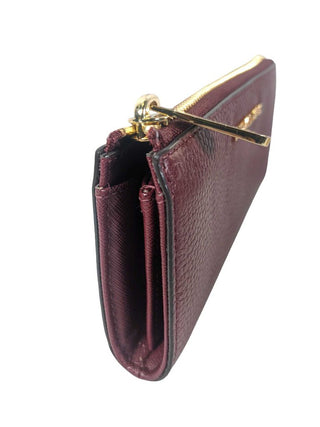 R Pebble leather 1/2 zip wallet