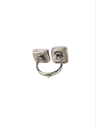 R SS Adjustable Turquoise Inlay Ring