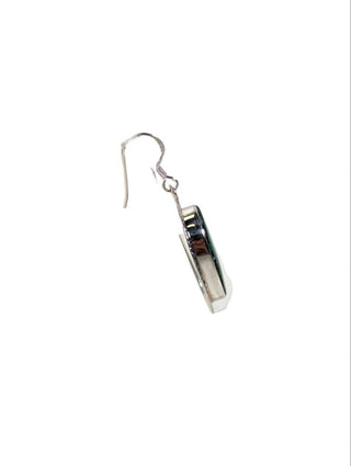 R SS Green Moss Agate Earrings