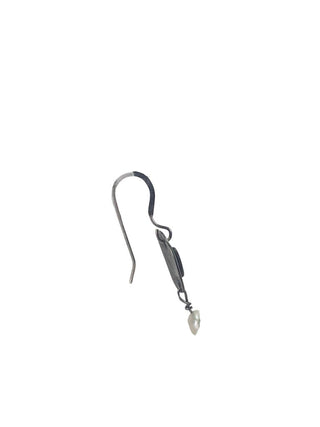 R sterling heart pearl drop earrings
