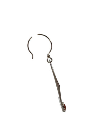 R sterling coral dangle earrings