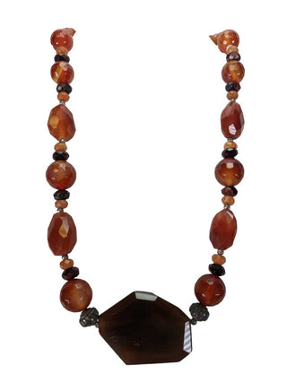 R sterling carnelian necklace