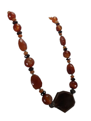 R sterling carnelian necklace