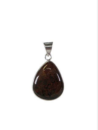 R sterling stone pendant