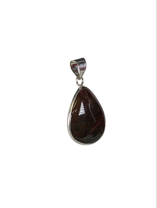R sterling stone pendant