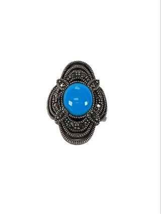 R sterling turquoise ring
