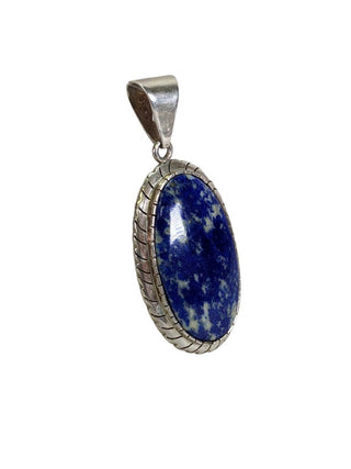 R sterling lapis pendant