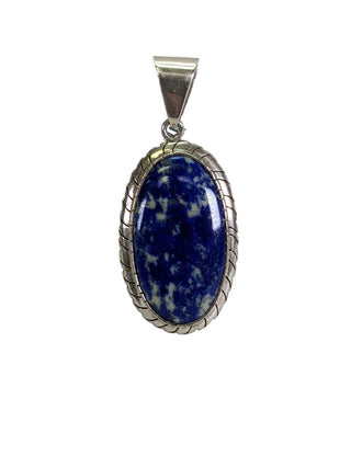 R sterling lapis pendant
