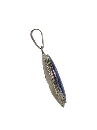 R sterling lapis pendant