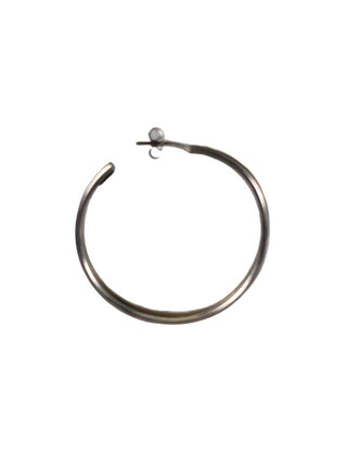 R SS & Brass Hoop Earrings