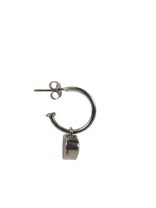 R SS Heart 1/2 Hoop Earrings