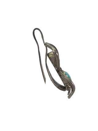 R sterling turquoise coral spider money clip