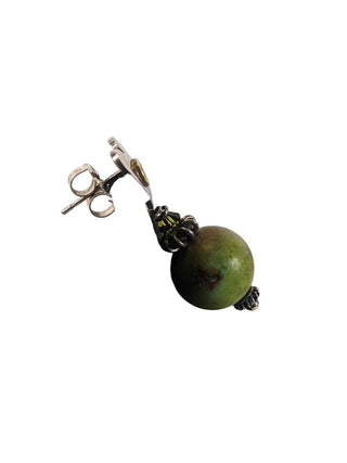 R SS Stone Heart Earrings