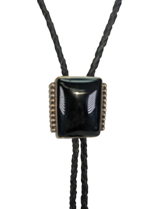 R sterling onyx bolo tie