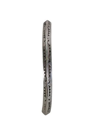 R sterling etched cuff