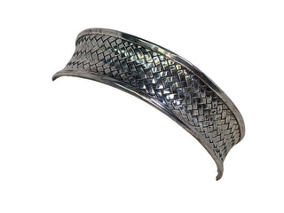 R sterling woven cuff