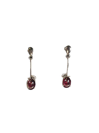 R Stone Drop Earrings