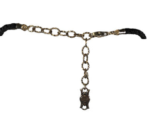 R Leather w/Elongated Pendant Choker Retails: $120