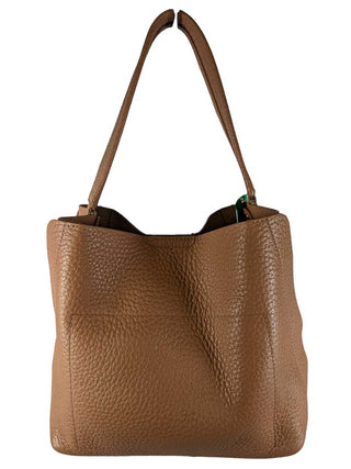 R Pebbled Leather Shoulder Bag