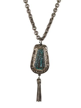 ss turq ss chain & pendant Egyptian Revival Antique ssRARE