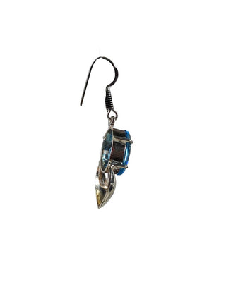 R Swiss Blue Topaz Necklace & Earring Set
