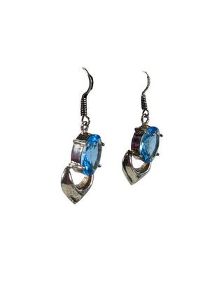 R Swiss Blue Topaz Necklace & Earring Set