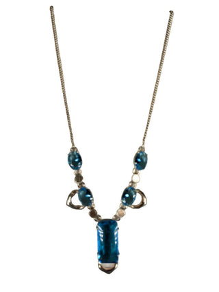 R Swiss Blue Topaz Necklace & Earring Set