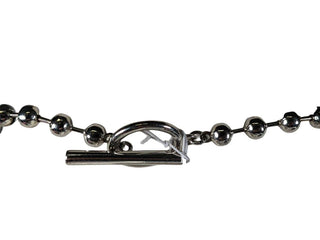 R SS Inlay Cross Pendant w/ Stainless Steel Chain