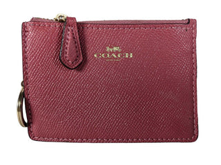 R Pebbled Leather Coin Purse