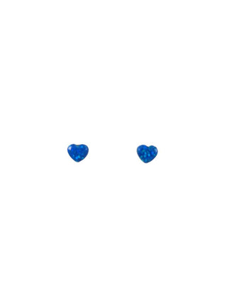 R Heart Opal Studs
