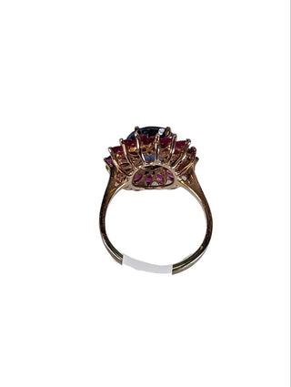 R SS Stone Flower Ring