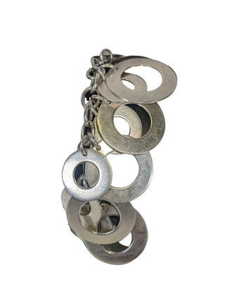 R Sterling 1/2 ball cuff bracelet