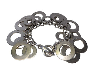 R Sterling 1/2 ball cuff bracelet