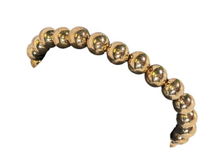 R Gold Over Silver Beaded Bracelet