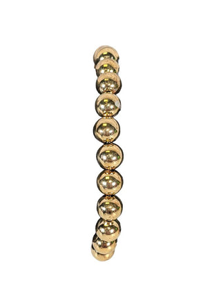 R Gold Over Silver Beaded Bracelet