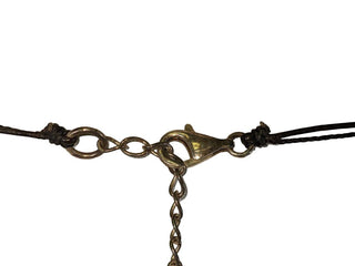 R SS Pendant on Leather Necklace