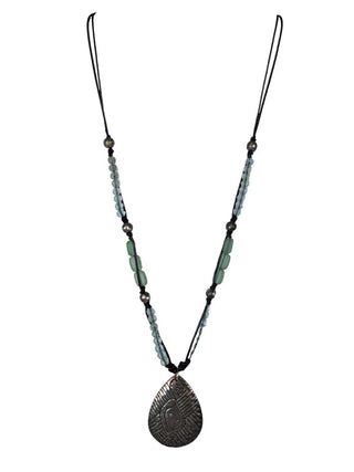 R SS Pendant on Leather Necklace