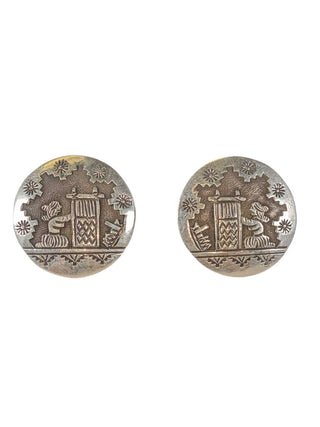 R SS Stamped Earrings