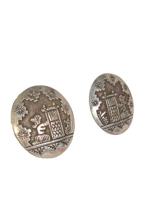 R SS Stamped Earrings