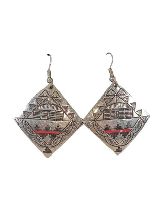 R SS Stamped Earrings