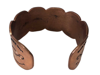 R Stamped Copper Cuff