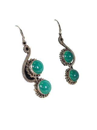 R Green Jade Earrings