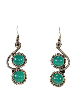 R Green Jade Earrings